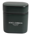 Dolce & Gabbana Black Leather Logo Print Flip Holder Men Airpods Case