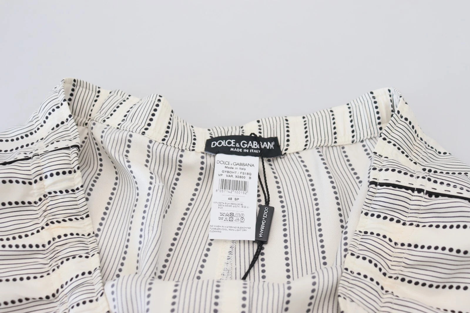 White Stripes Silk Lounge Trouser Pants