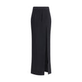 Black Wool Long Skirt