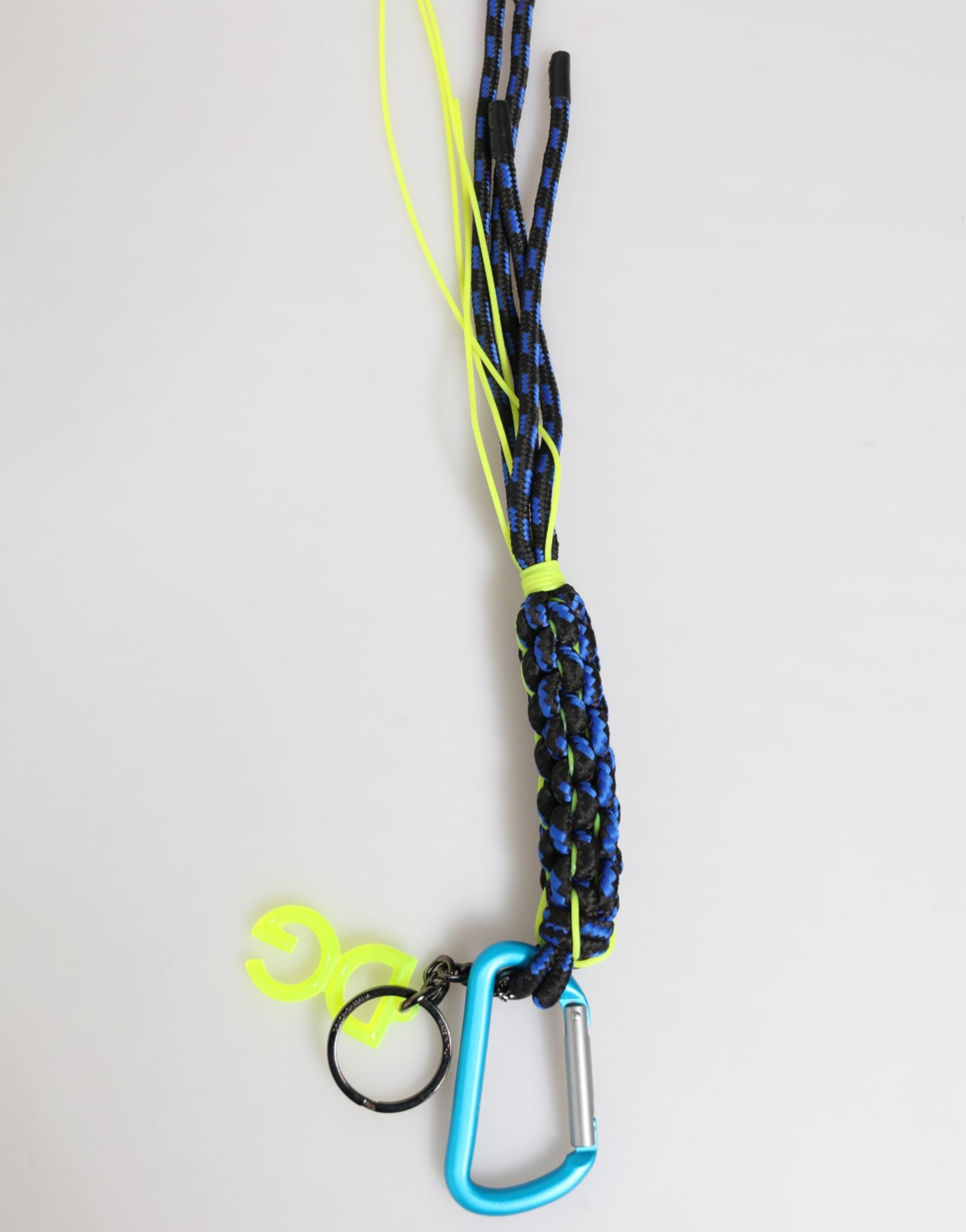 Multicolor Polyester Tape String DG Logo Keychain  Keyring