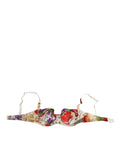 Floral Print Semi Padded Balconette Bra Underwear