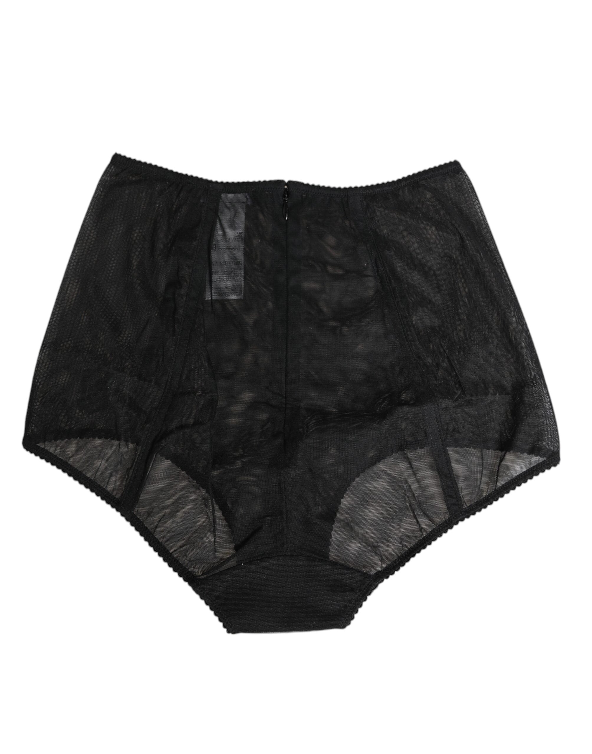 Black High Waist Mesh Sheer Shapewear Underwear