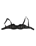 Black Sheer Mesh Underwire Bra  Underwear