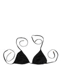 Black Embroidered Triangle Swimwear Underwear