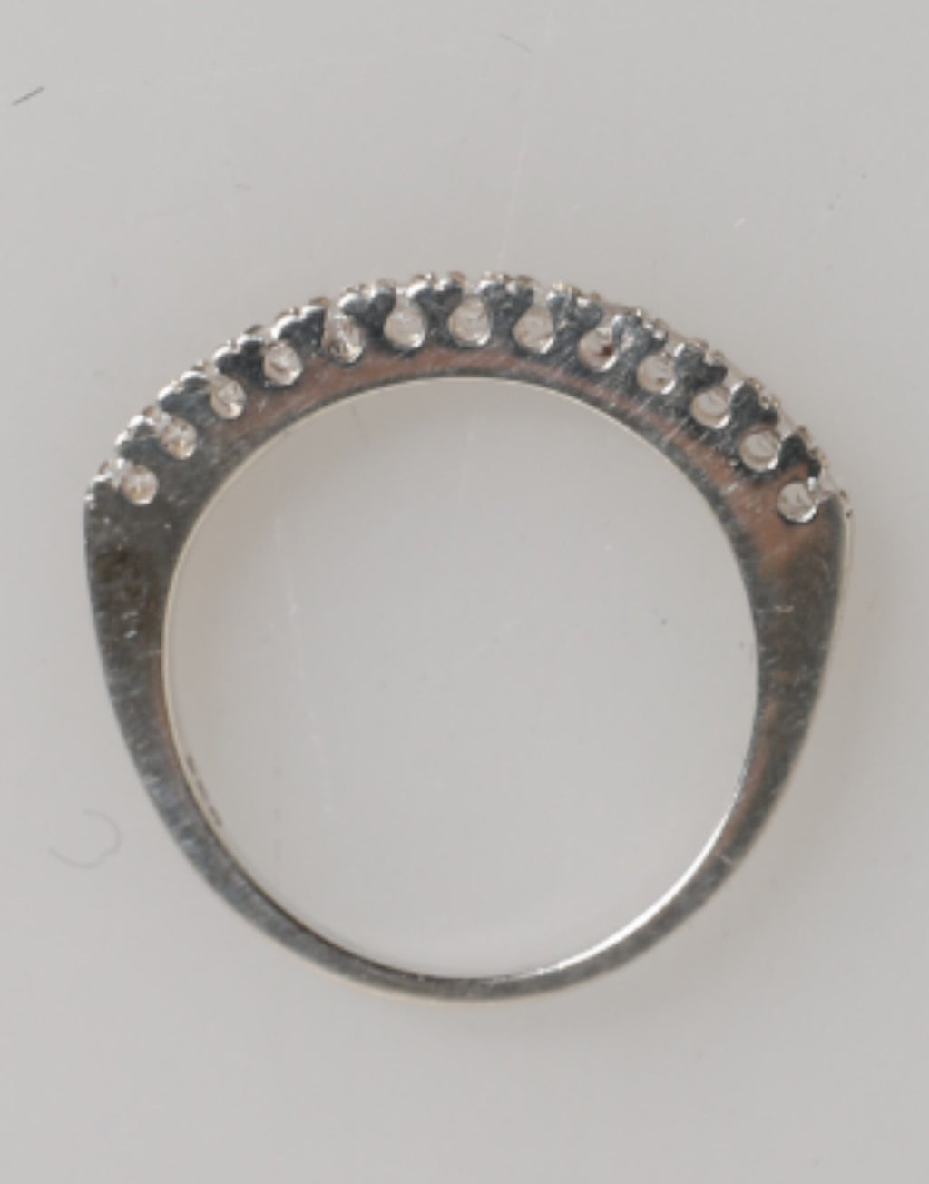 Sterling Silver 925 Band Pave CZ Crystal Eternity Ring
