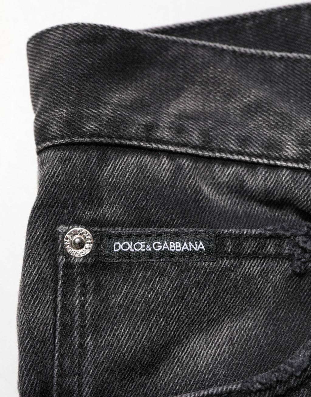Black Marbled Effect Straight Men Denim Jeans
