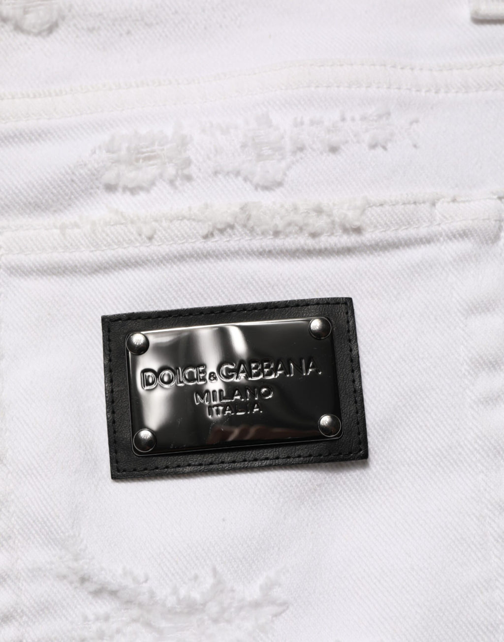 White Distressed Ripped Denim Trouser Jeans