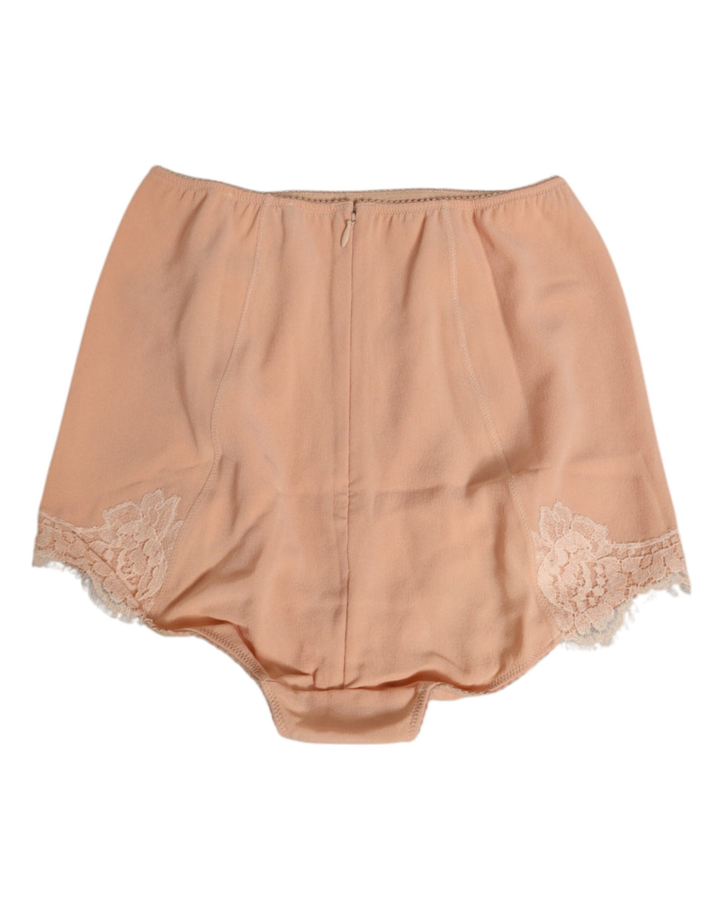 Beige Silk Stretch High Waist Girdle Underwear