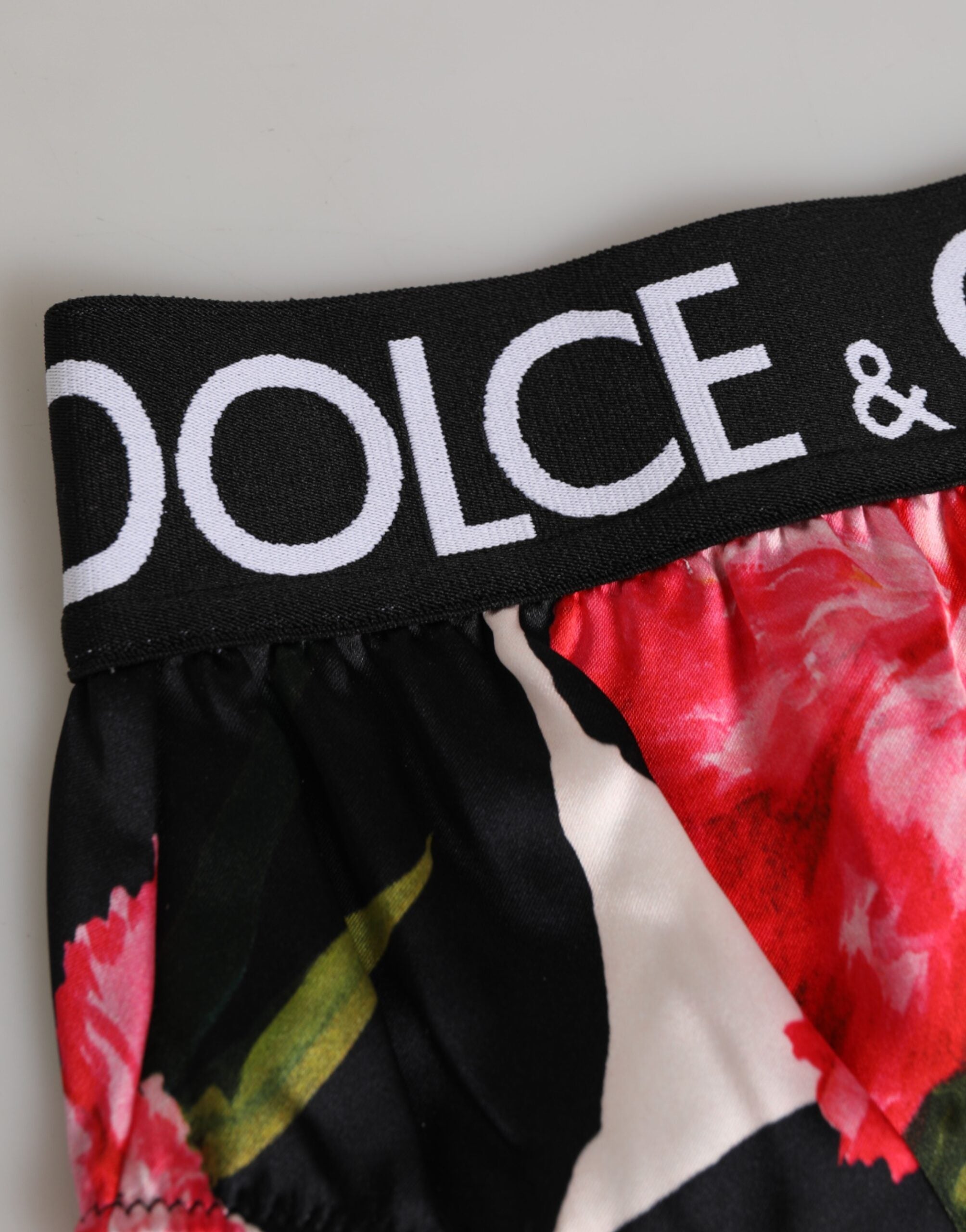 Black Floral Print High Waist Panty Underwear