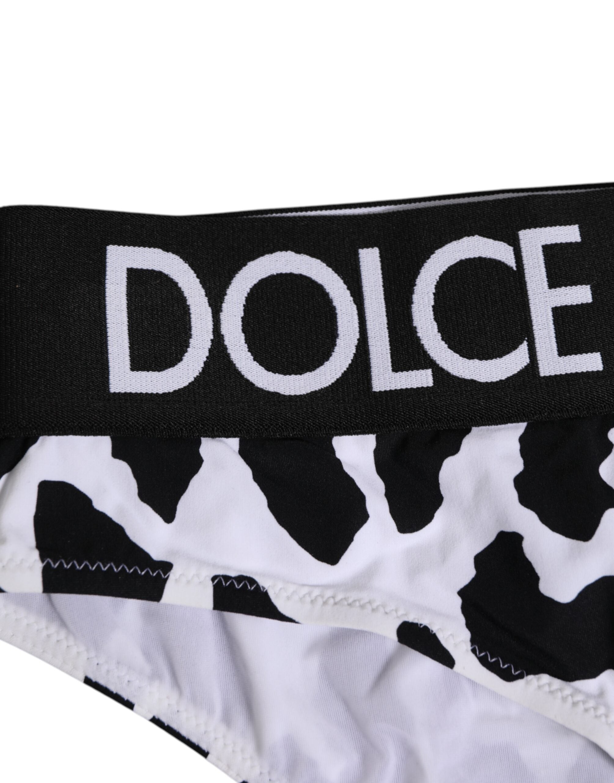 White Leopard Nylon High Waist Panty Underwear