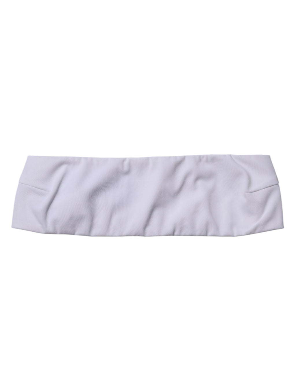 White Nylon Blend Bandeau Strapless Tube Top