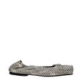 Beige Leather Ballet Flats