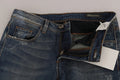 Blue Washed Boot Cut Casual Denim Pants Jeans