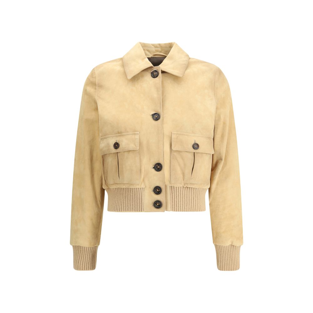 Beige Goatskin Clothing