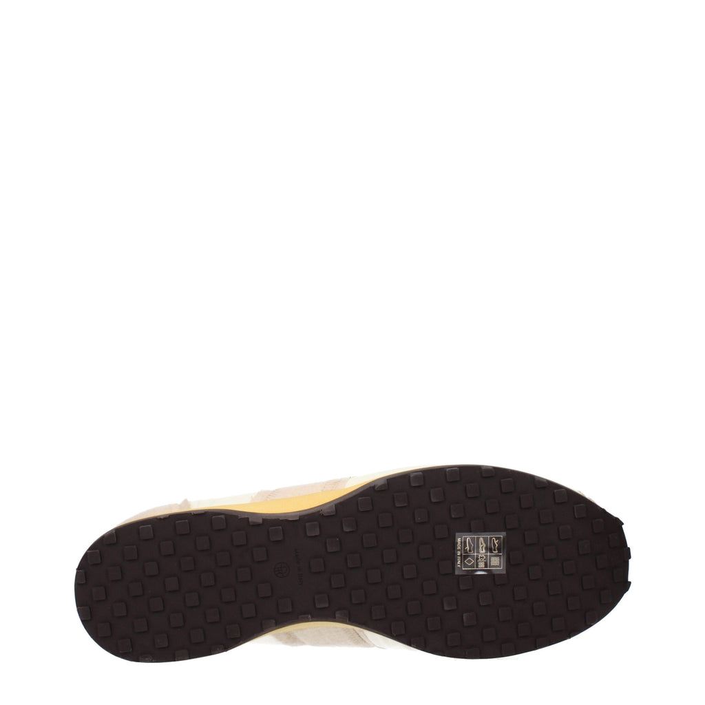 Beige Fabric Athletic Sneakers