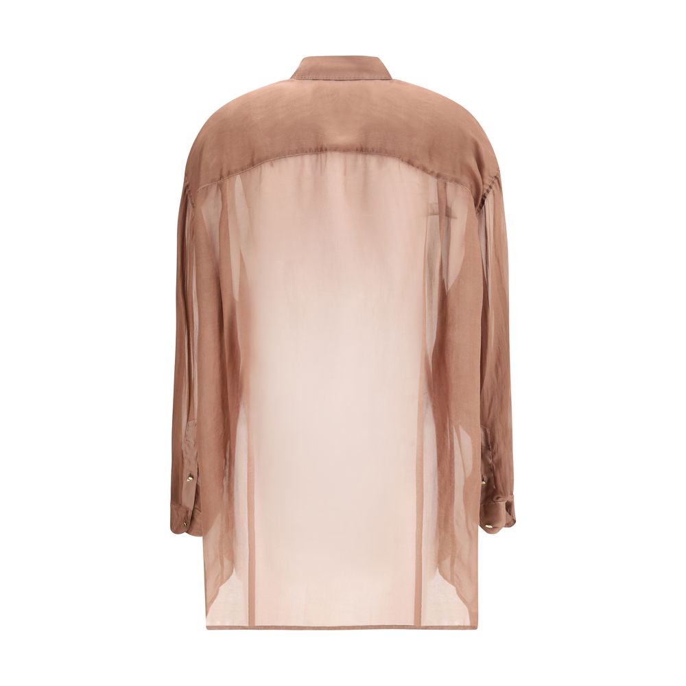 Bordeaux Silk Blouse
