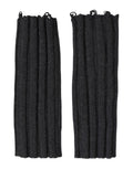 Black Virgin Wool Knitted Fingerless Gloves