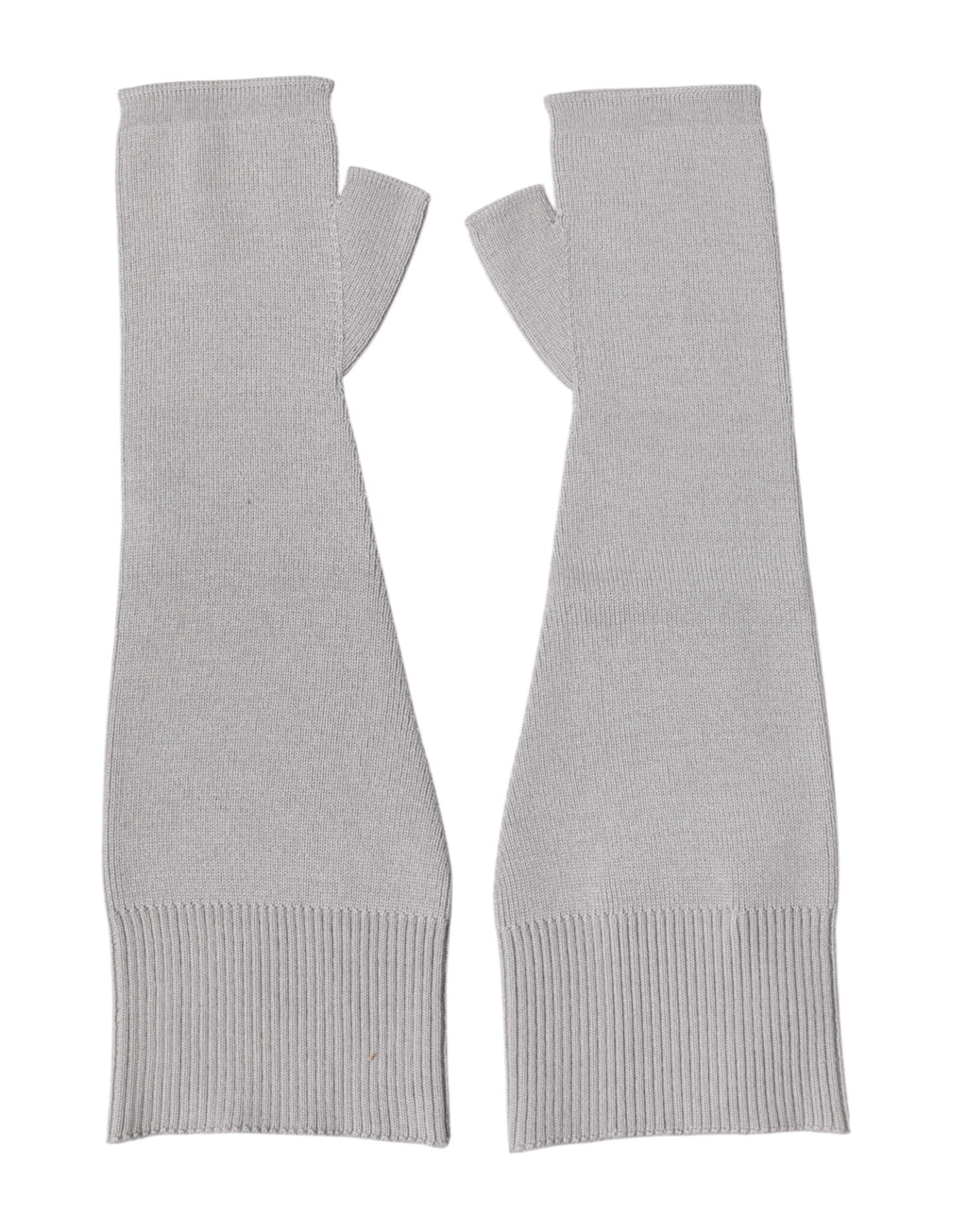 Gray Virgin Wool Knitted Fingerless Men Gloves