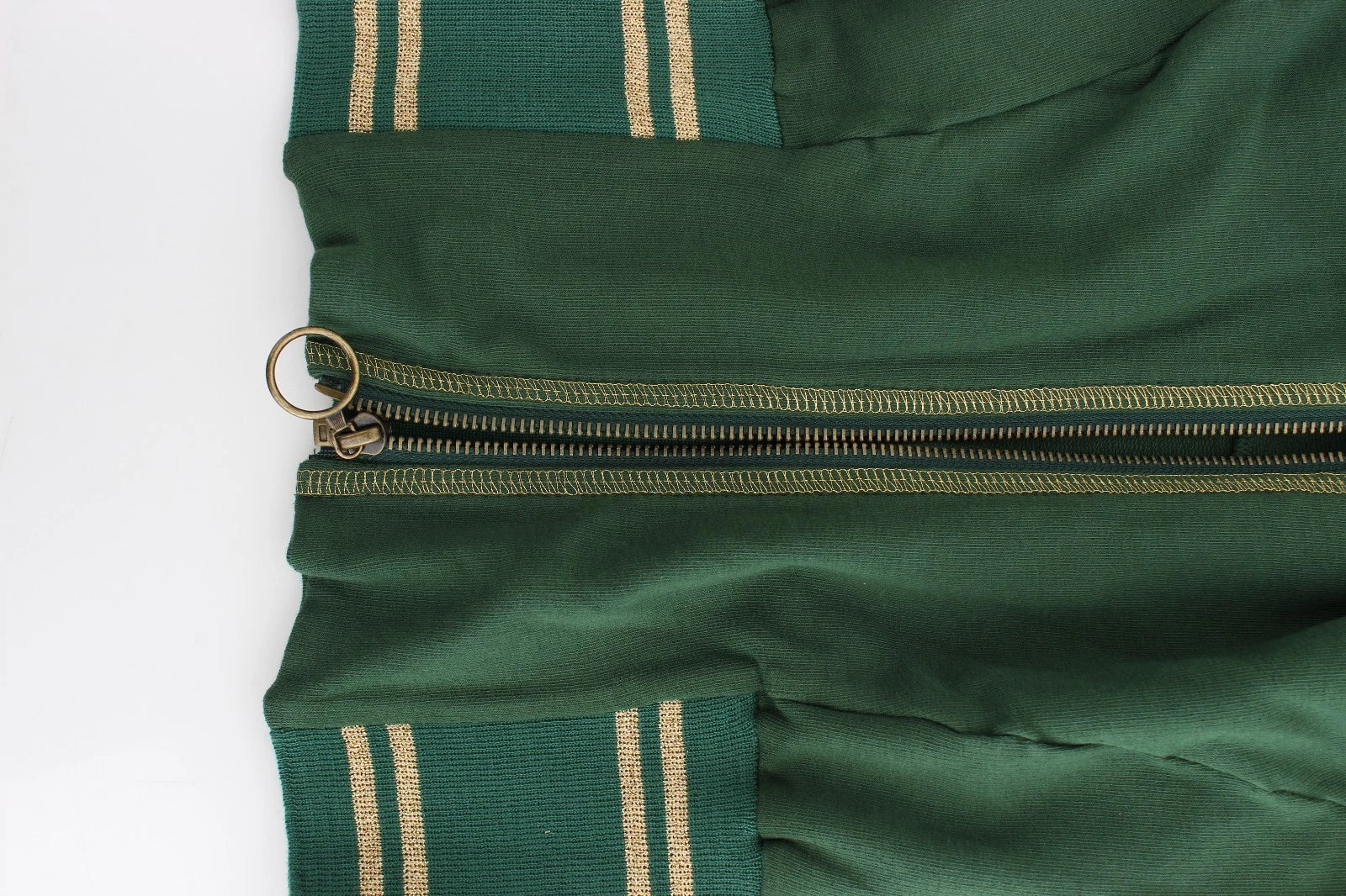 Green Mock Zip Cardigan Sweatshirt Sweater Jacket