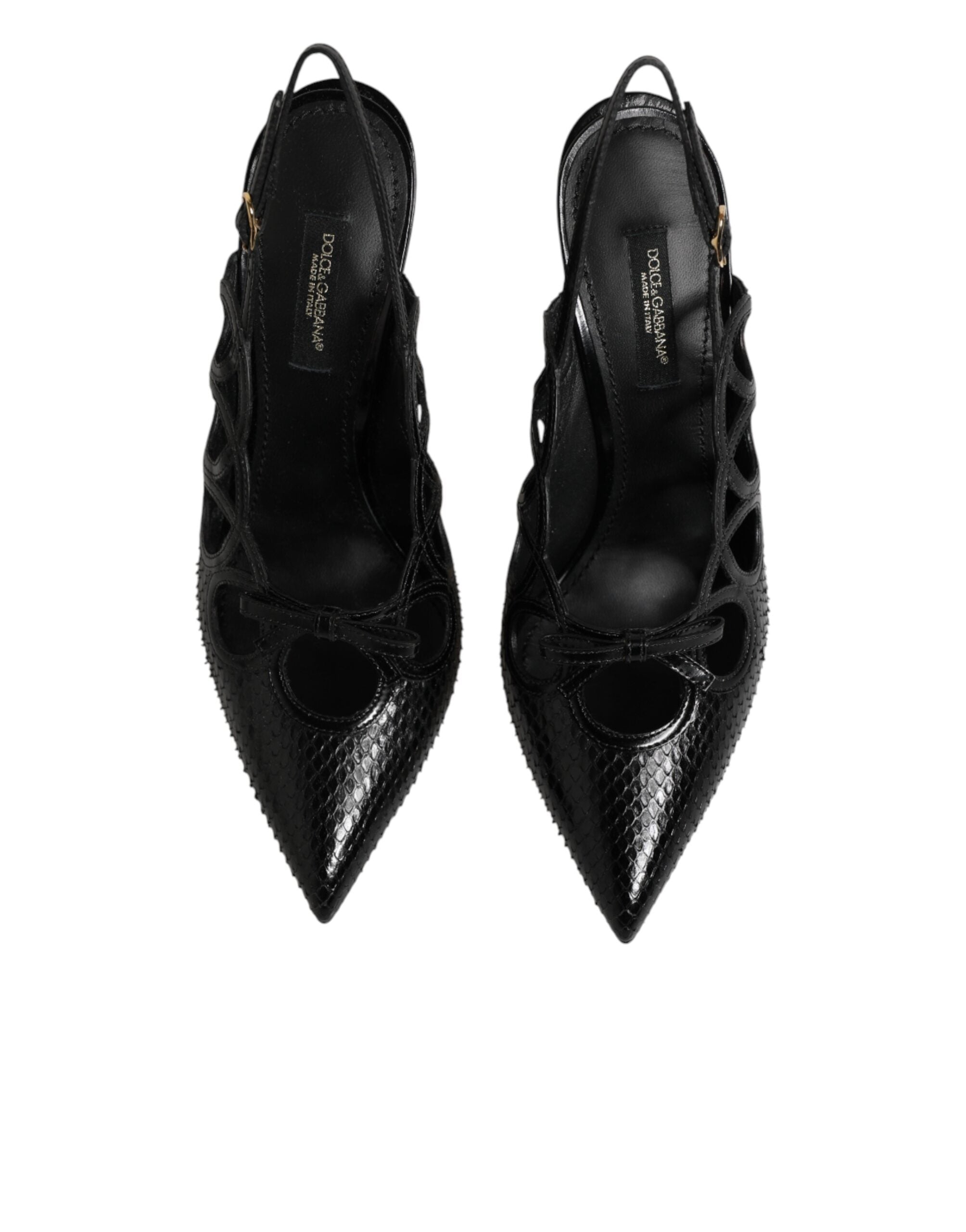 Leather High Heels Slingback Shoes