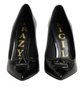 Black Bag Embellished Heels Pumps Shoes