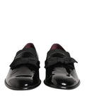 Black Leather Slip On Dress Men Loafers Shoes