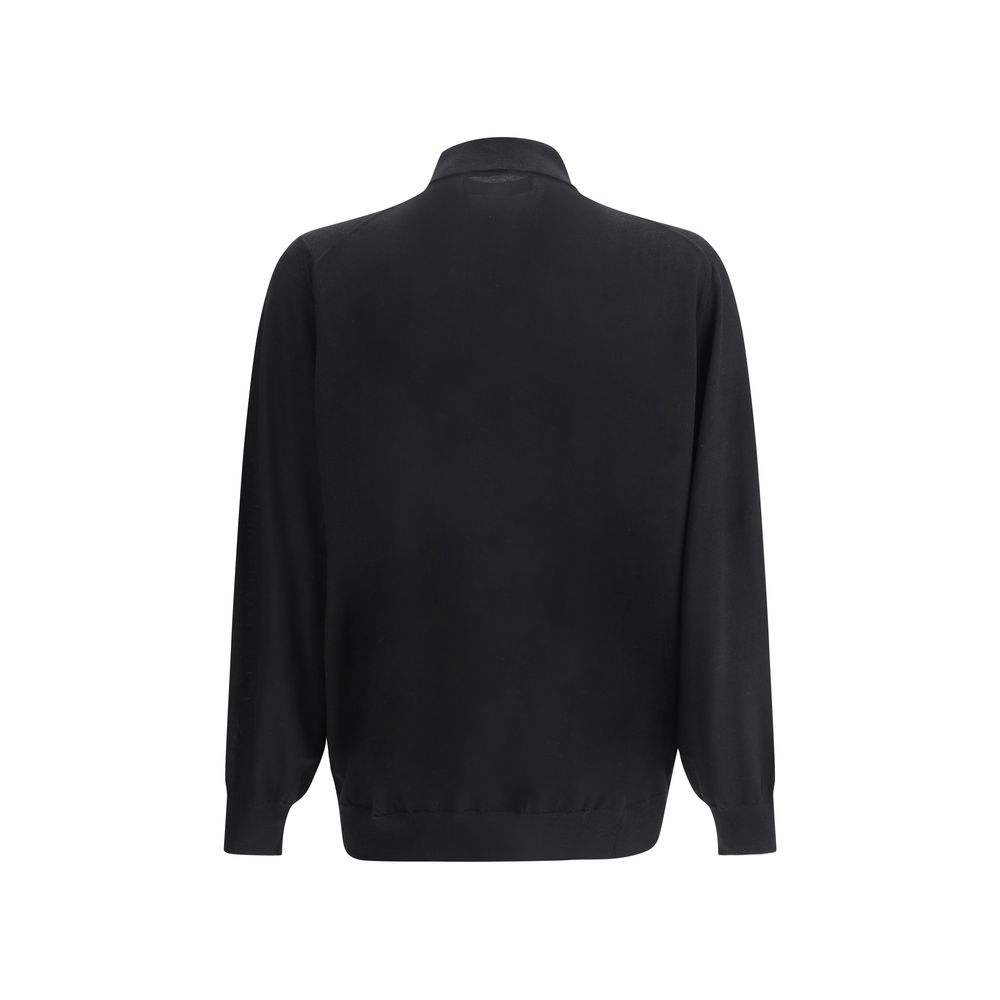Black Cashmere Polo Shirt