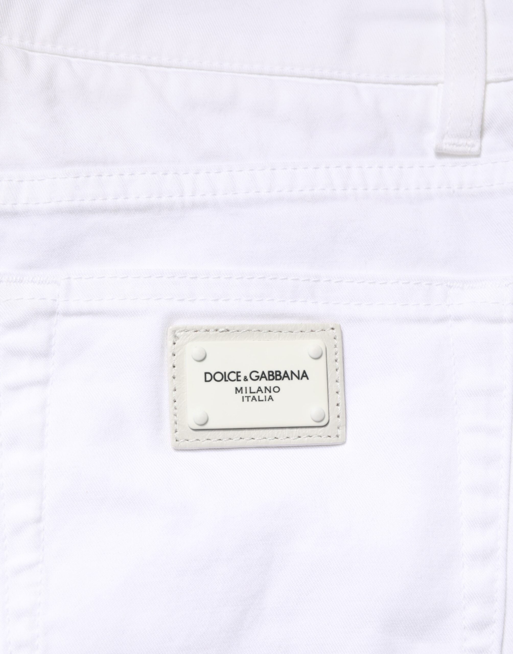 White Cotton Stretch Skinny Denim Men Jeans