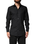 Black GOLD Cotton Men Dress Formal Shirt