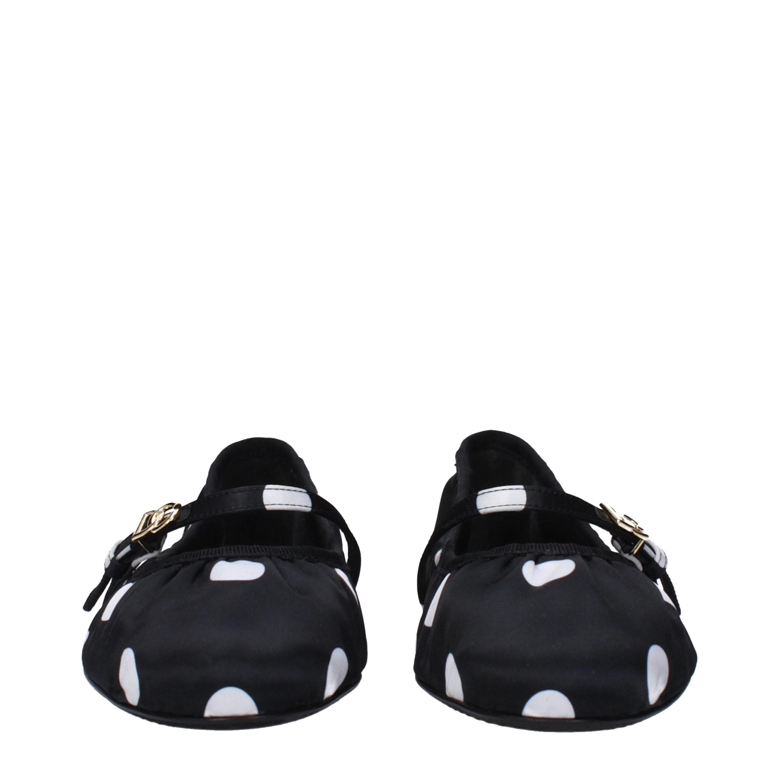 Black Fabric Ballet Flats