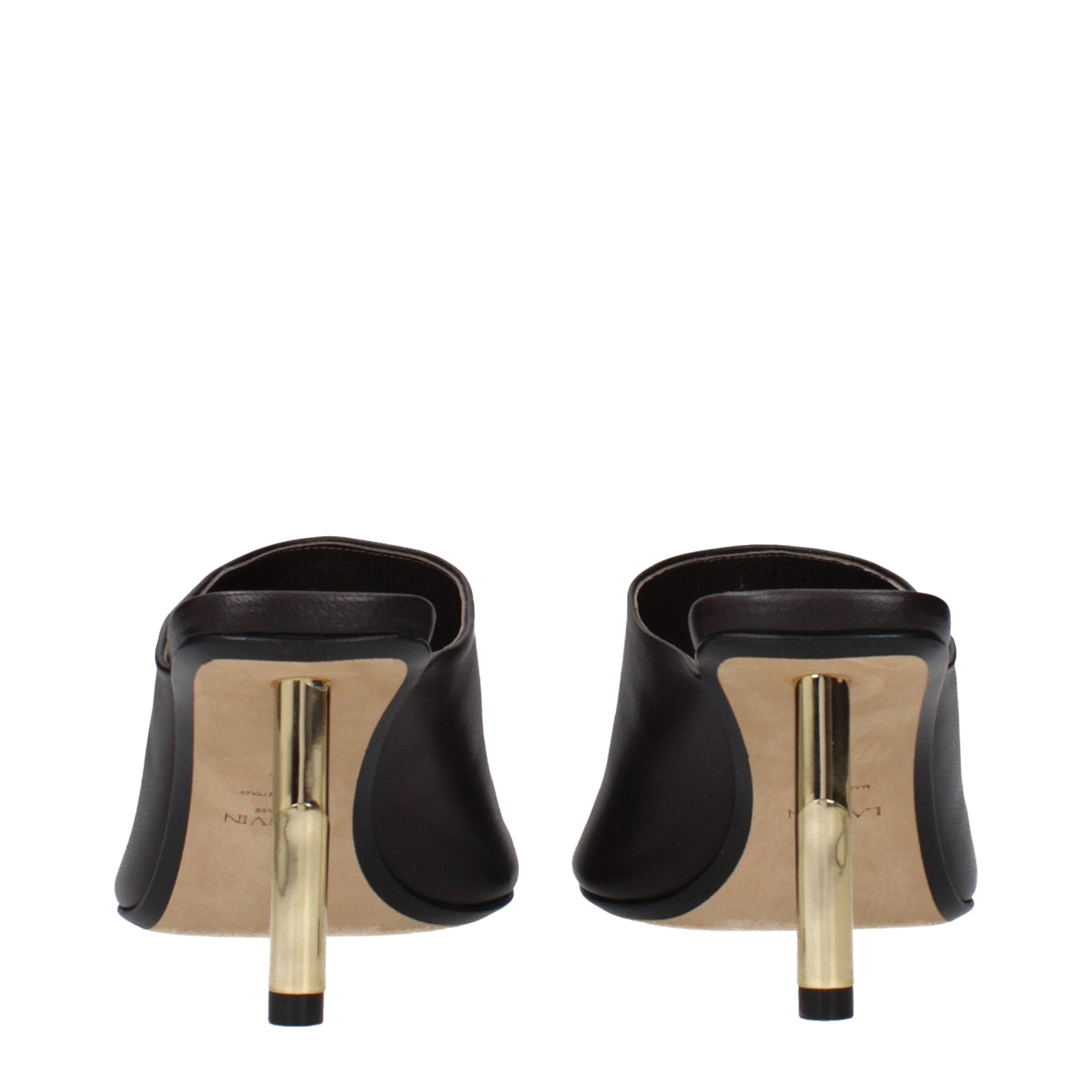 Black Leather High Heel Pumps