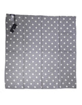 Blue Polka Dot Silk Square Foulard 91.5cm x 89.5cm Scarf