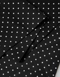 Black Polka Dot Neck Wrap Foulard 133.5cm x 12.5cm Scarf