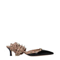 Black Leather Strap-On Sandals
