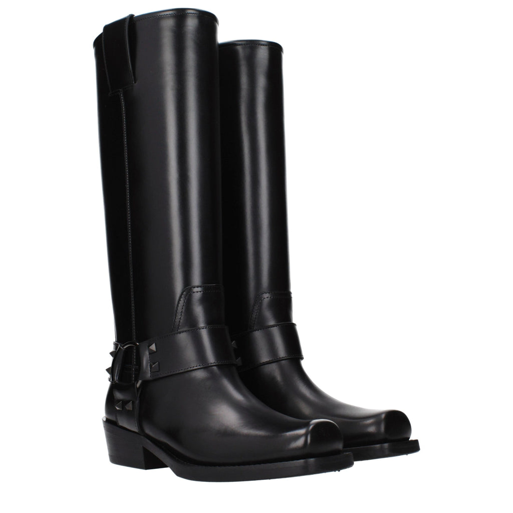 Black Leather Boots