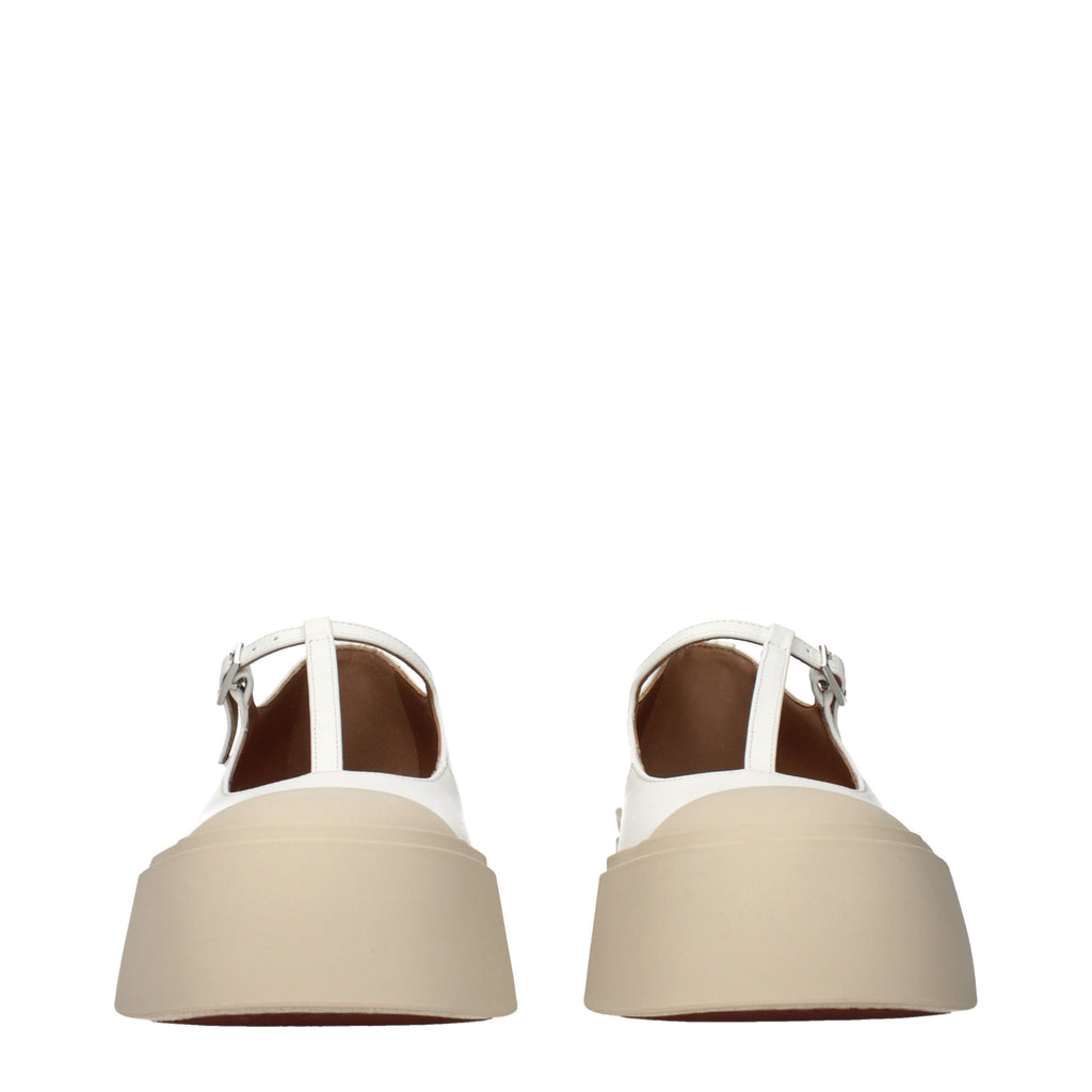 White Leather Slip-On Loafers
