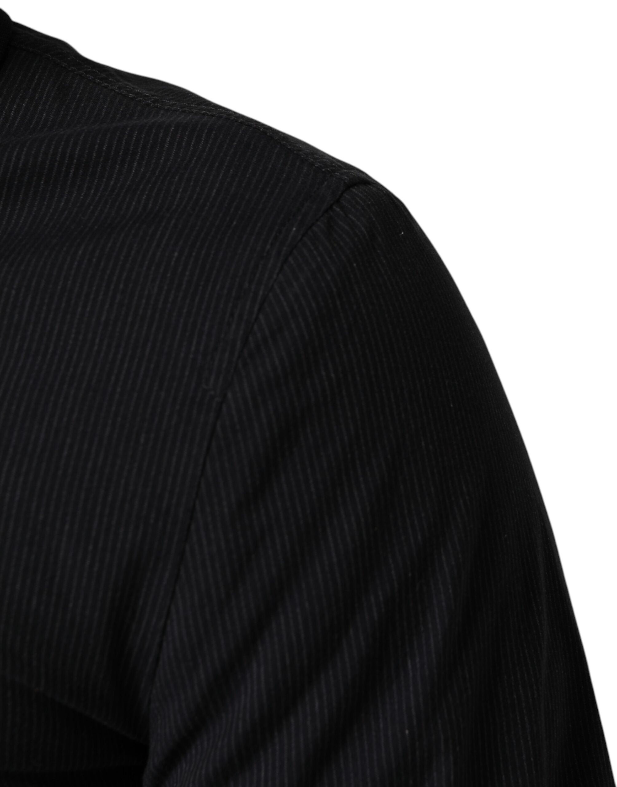 Dark Blue Cotton Full Zip Bomber Men Jacket